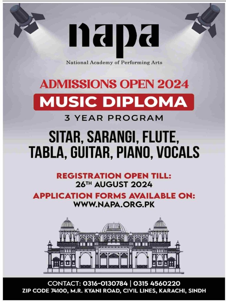 NAPA - Music Diploma - 3 years - raheumeed.com
